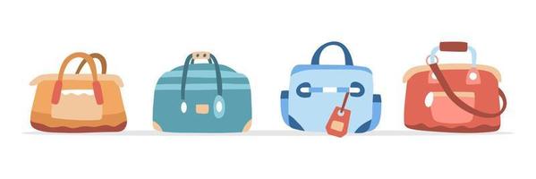 Set of suitcases for comfortable trip vector