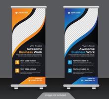 Creative corporate and business roll up banner design template vector