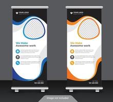 Creative corporate and business roll up banner design template vector