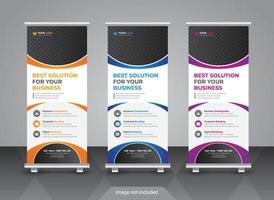 Creative corporate and business roll up banner design template vector