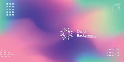 simple holographic gradient background in bright colors. Colorful banner template vector