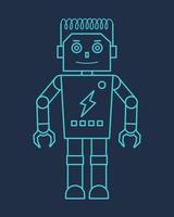 Robot line art vector