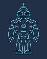 Blue Line Robot vector