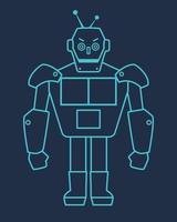 Robot line art vector