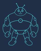 Outline Robot illustration vector