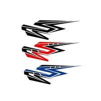 car wrapping decal template vector design. racing car body decals.