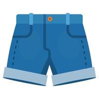 jeans cortos de verano. pequeños pantalones cortos. ilustración vectorial plana. vector