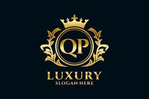 Initial QP Letter Royal Luxury Logo template in vector art for luxurious branding projects and other vector illustration.