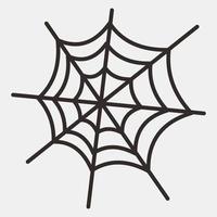 icon spiderweb.icon en estilo de línea. adecuado para impresiones, afiches, volantes, decoración de fiestas, tarjetas de felicitación, etc. vector