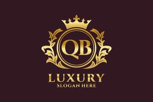 Initial QB Letter Royal Luxury Logo template in vector art for luxurious branding projects and other vector illustration.