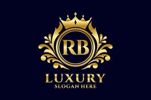 Initial RB Letter Royal Luxury Logo template in vector art for luxurious branding projects and other vector illustration.