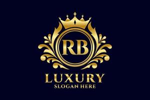 Initial RB Letter Royal Luxury Logo template in vector art for luxurious branding projects and other vector illustration.