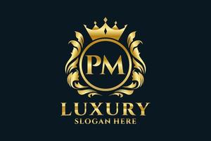 Initial letter pm logo template design Royalty Free Vector