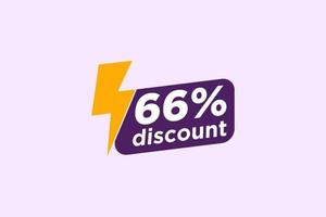 66 discount, Sales Vector badges for Labels, , Stickers, Banners, Tags, Web Stickers, New offer. Discount origami sign banner.