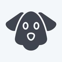 Icon Dog. related to Animal Head symbol. glyph style. simple design editable. simple illustration. cute. education vector