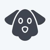 Icon Dog. related to Animal Head symbol. glyph style. simple design editable. simple illustration. cute. education vector