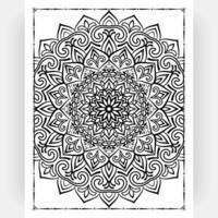 mandala en blanco y negro para colorear páginas interiores. interior de una página para colorear. arte de línea de mandala de fideos. decoración mandala ornamento diseño conjunto vector. vector