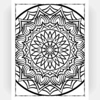 mandala en blanco y negro para colorear páginas interiores. interior de una página para colorear. arte de línea de mandala de fideos. decoración mandala ornamento diseño conjunto vector. vector