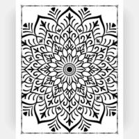 mandala en blanco y negro para colorear páginas interiores. interior de una página para colorear. arte de línea de mandala de fideos. decoración mandala ornamento diseño conjunto vector. vector