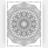 Black and white mandala for coloring pages interior. Interior of a coloring page. Doodle mandala line art. Decoration mandala ornament design set vector. vector