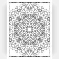 mandala en blanco y negro para colorear páginas interiores. interior de una página para colorear. arte de línea de mandala de fideos. decoración mandala ornamento diseño conjunto vector. vector