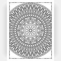 mandala en blanco y negro para colorear páginas interiores. interior de una página para colorear. arte de línea de mandala de fideos. decoración mandala ornamento diseño conjunto vector. vector