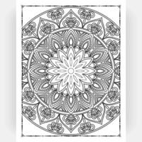 mandala en blanco y negro para colorear páginas interiores. interior de una página para colorear. arte de línea de mandala de fideos. decoración mandala ornamento diseño conjunto vector. vector