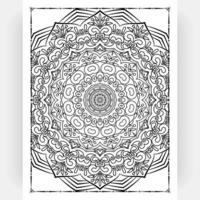 mandala en blanco y negro para colorear páginas interiores. interior de una página para colorear. arte de línea de mandala de fideos. decoración mandala ornamento diseño conjunto vector. vector