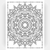 mandala en blanco y negro para colorear páginas interiores. interior de una página para colorear. arte de línea de mandala de fideos. decoración mandala ornamento diseño conjunto vector. vector