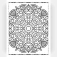 mandala en blanco y negro para colorear páginas interiores. interior de una página para colorear. arte de línea de mandala de fideos. decoración mandala ornamento diseño conjunto vector. vector