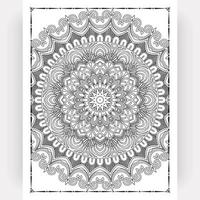 mandala en blanco y negro para colorear páginas interiores. interior de una página para colorear. arte de línea de mandala de fideos. decoración mandala ornamento diseño conjunto vector. vector