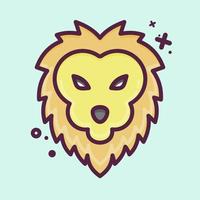 Icon Lion. related to Animal Head symbol. MBE style. simple design editable. simple illustration. cute. education vector