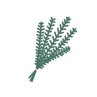 Doodle bunch of dill. Vector green clipart.