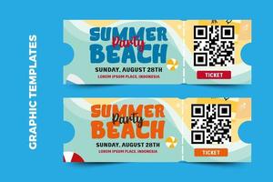 Summer Beach Party Graphic template easy to customize simple and elegant design vector