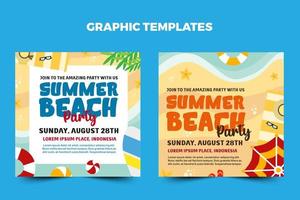 Summer Beach Party Graphic template easy to customize simple and elegant design vector