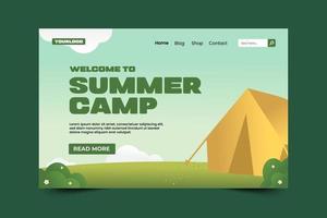 plantilla gráfica de campamento de verano fácil de personalizar diseño simple y elegante vector