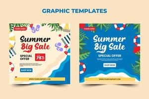 Summer Big Sale Graphic template easy to customize simple and elegant design vector