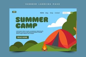 plantilla gráfica de campamento de verano fácil de personalizar diseño simple y elegante vector