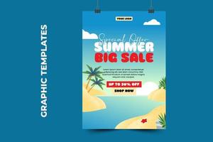 Summer Sale Graphic template easy to customize simple and elegant design vector