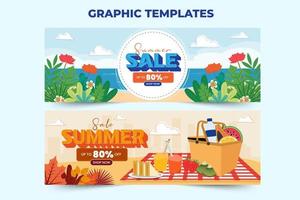 Summer Sale Graphic template easy to customize simple and elegant design vector