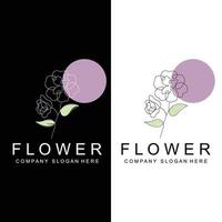 Floral Logo Design, Vector Illustration Style Line Icon Abstract artwork