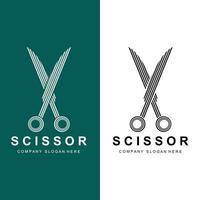 Barber tool scissors logo icon background symbol vector