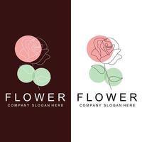 Floral Logo Design, Vector Illustration Style Line Icon Abstract artwork