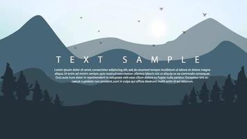 Mountain landscape nature background vector