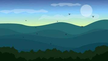 Mountain landscape nature background vector