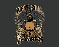 West soul skull graphics vector