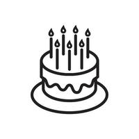 birthday cake icon vector illustration, birthday cake with candle vector illustration