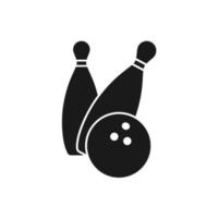 bowling icon vector illustration, bowling pin and bowling ball icon