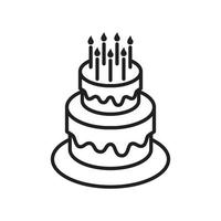 birthday cake icon vector illustration, birthday cake with candle vector illustration