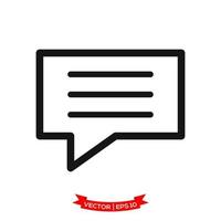 bubble speech icon in trendy flat style vector